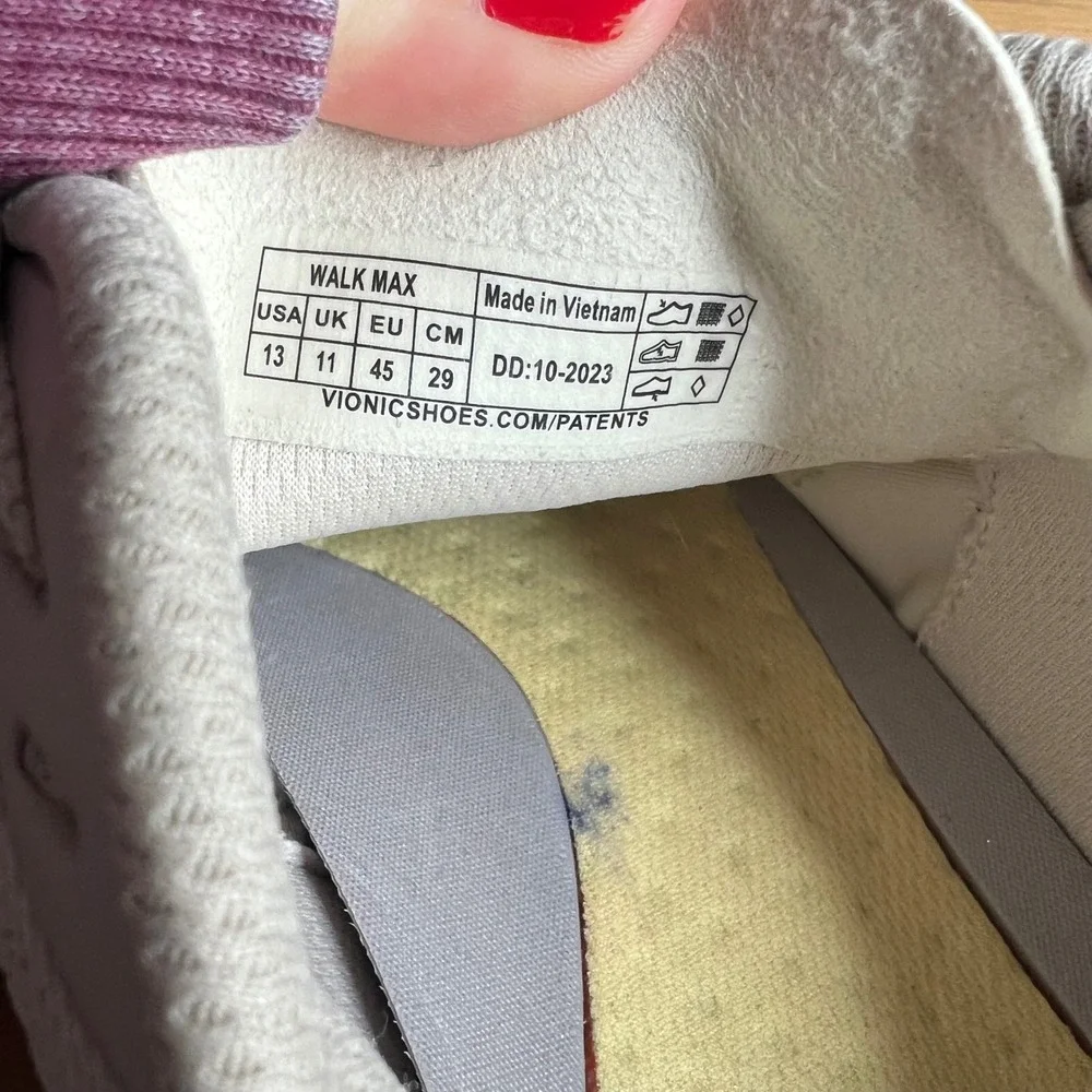 Vionic Walk Max Sneakers Womens 13 Athletic Orthotic Support Walking Shoes Beige